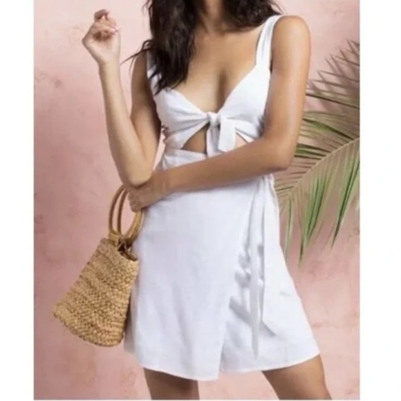 NWT L*Space Morning Star Coverup Dress in White sz S - Picture 1 of 14
